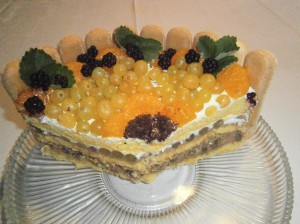 Ovocný šlehačkový dort