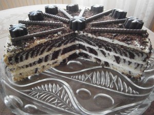 Letokruhový čokoládový dort