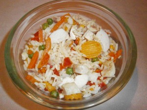 Rýžový salát s kuřecím masem