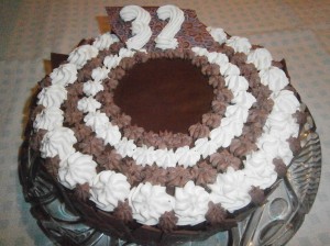 Čokoládový dort s jemným pudinkovým krémem