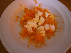 Svačinka s mrkví a sýrem