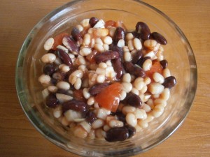 Ostrý fazolový salát