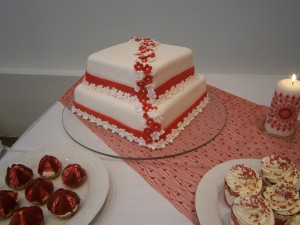 Svatební dort čtvercový