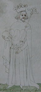 Jan jako český král na vyobrazení ze Zbraslavské kroniky