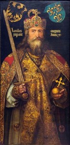 Karel Veliký s korunovačními klenoty